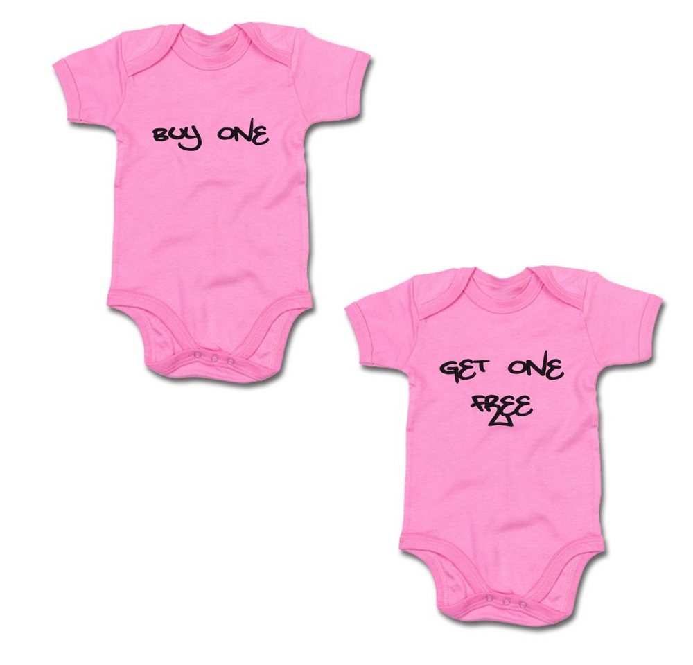 G-graphics Kurzarmbody Buy one & Get one free (Zwillingsset / Twinset, 2-tlg., Baby-Body-Set) für Zwillinge / Twins mit Sprüchen von G-graphics