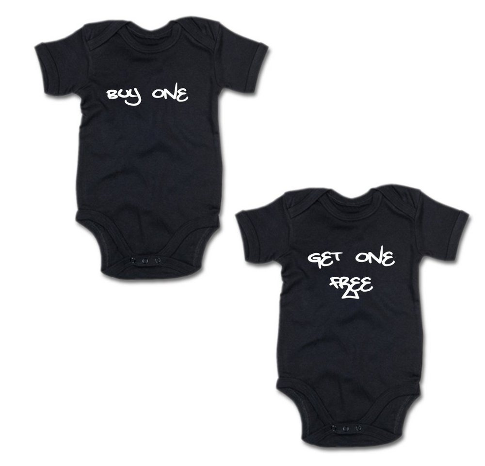 G-graphics Kurzarmbody Buy one & Get one free (Zwillingsset / Twinset, 2-tlg., Baby-Body-Set) für Zwillinge / Twins mit Sprüchen von G-graphics