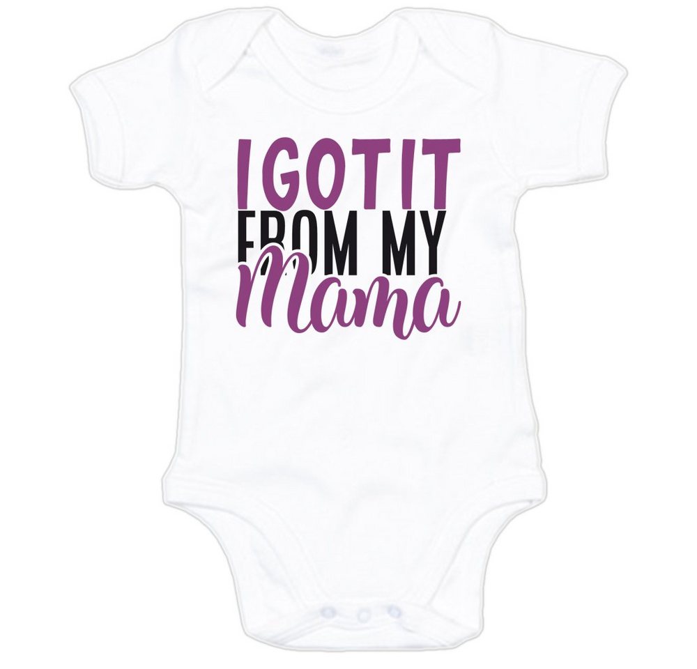 G-graphics Kurzarmbody I got it from my Mama Baby Body mit Spruch / Sprüche / Print / Motiv von G-graphics