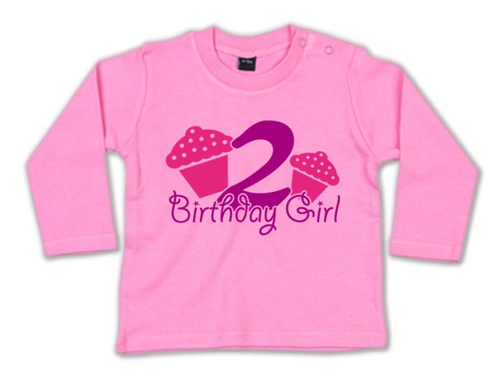 G-graphics Longsleeve 2 – Birthday Girl Baby Sweater, Baby Longsleeve T, mit Spruch / Sprüche, mit Print / Aufdruck, Geschenk zum 2. Geburtstag von G-graphics