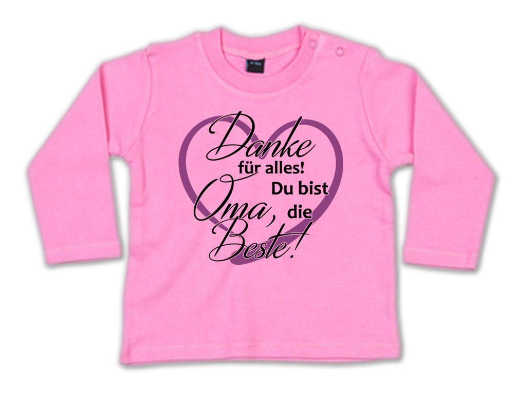 G-graphics Longsleeve Danke für alles! Oma, Du bist die Beste! Baby Sweater / Longsleeve T mit Spruch für/von Oma & Opa G-graphics Longsleeve Danke für alles! Oma, Du bist die Beste! Baby Sweater / Longsleeve T mit Spruch für/von Oma & Opa von G-graphics
