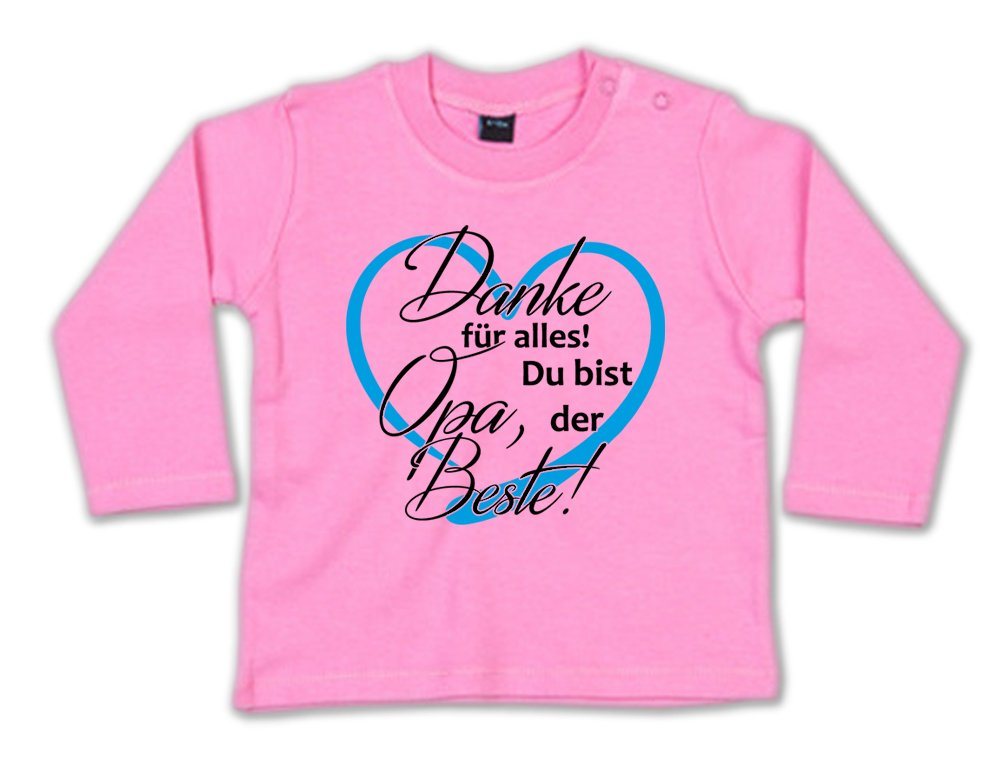 G-graphics Longsleeve Danke für alles! Opa, Du bist der Beste! Baby Sweater, Baby Longsleeve T, mit Spruch / Sprüche, mit Print / Aufdruck, Geschenk zu jedem Anlass von G-graphics