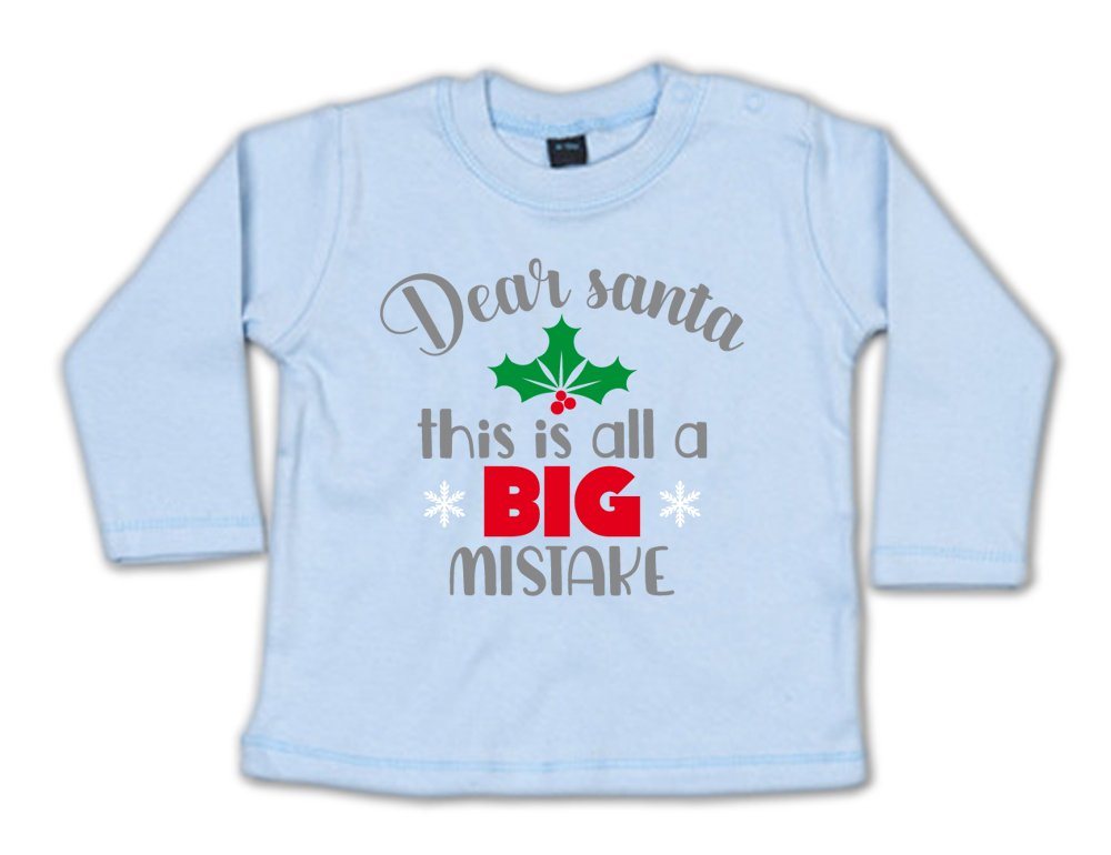 G-graphics Longsleeve Dear Santa, this is all a big Mistake Baby Sweater / Longsleeve T mit Spruch mit Weihnachtsmotiv G-graphics Longsleeve Dear Santa, this is all a big Mistake Baby Sweater / Longsleeve T mit Spruch mit Weihnachtsmotiv von G-graphics