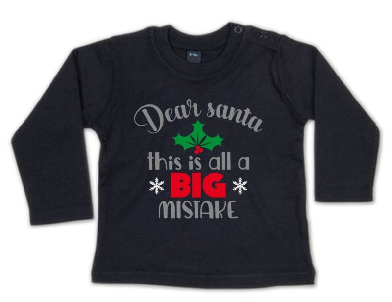 G-graphics Longsleeve Dear Santa, this is all a big Mistake Baby Sweater / Longsleeve T mit Spruch mit Weihnachtsmotiv von G-graphics