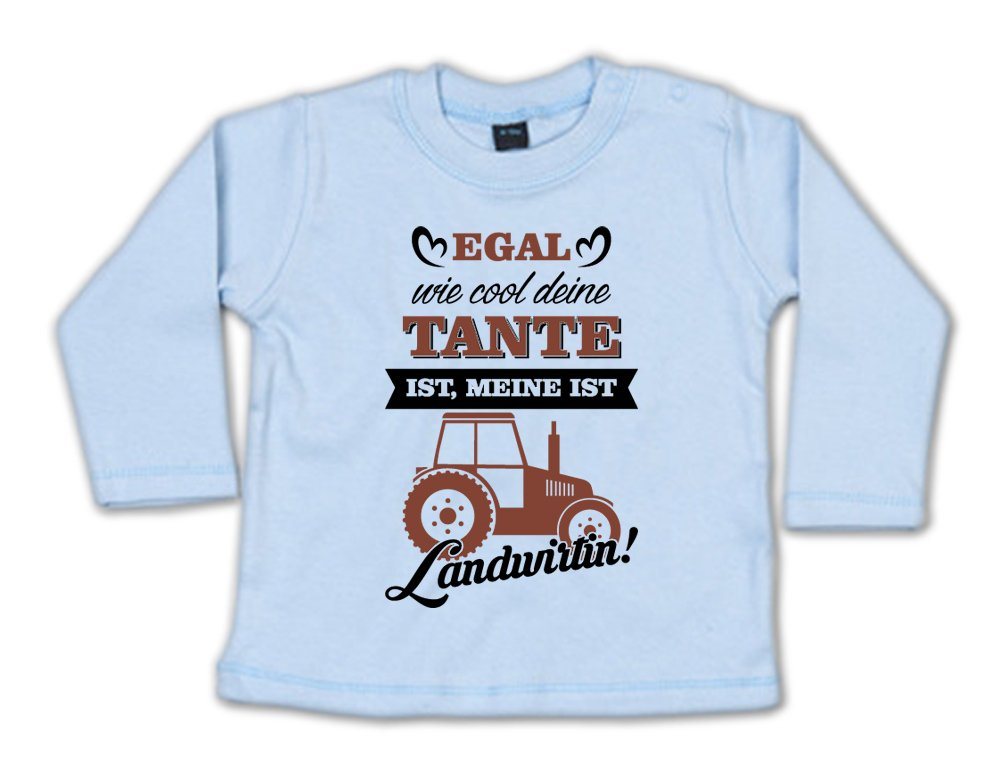 G-graphics Longsleeve Egal wie cool Deine Tante ist, meine ist Landwirtin! Baby Sweater, Baby Longsleeve T, mit Spruch / Sprüche, mit Print / Aufdruck, Geschenk zu jedem Anlass von G-graphics