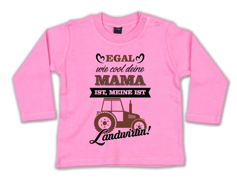 G-graphics Longsleeve Egal wie cool deine Mama ist, meine ist Landwirtin! Baby Sweater, Baby Longsleeve T, mit Spruch / Sprüche, mit Print / Aufdruck, Geschenk zu jedem Anlass von G-graphics