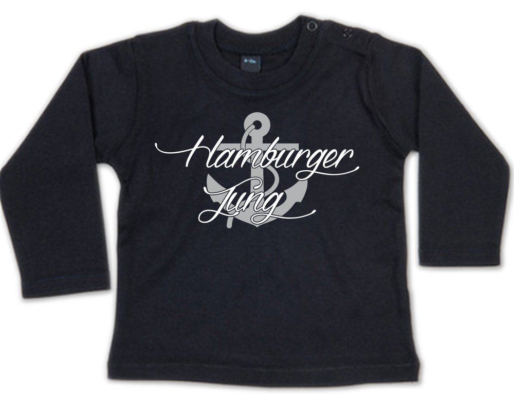 G-graphics Longsleeve Hamburger Jung Baby Sweater, Baby Longsleeve T, mit Spruch / Sprüche, mit Print / Aufdruck, Geschenk zu jedem Anlass von G-graphics