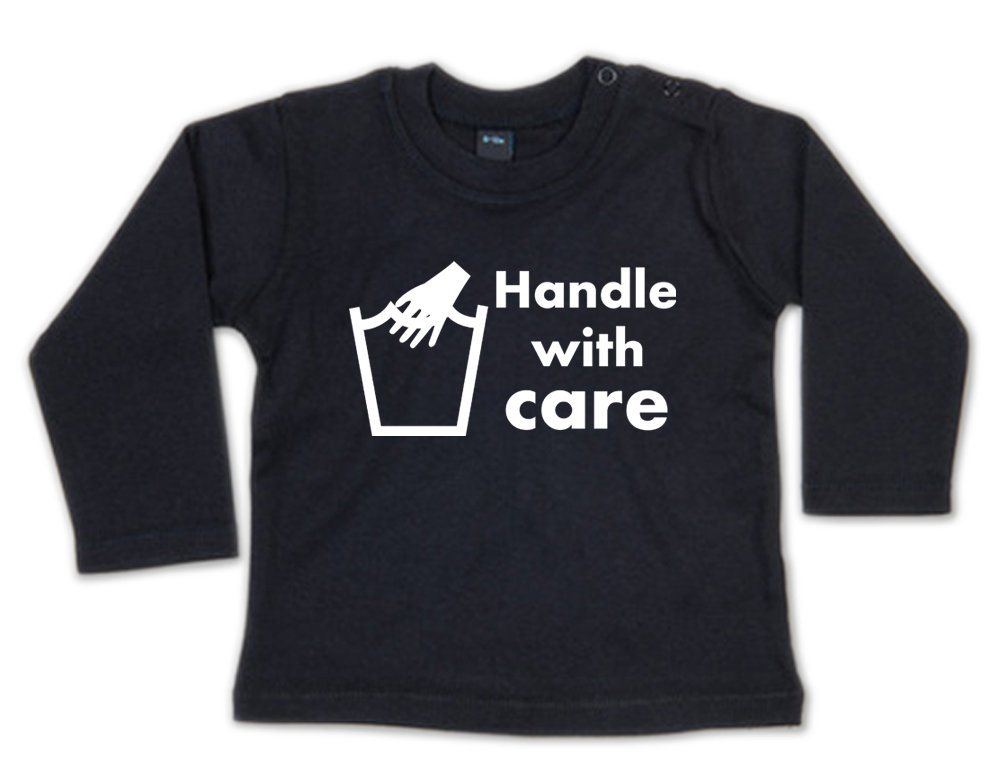 G-graphics Longsleeve Handle with care Baby Sweater, Baby Longsleeve T, mit Spruch / Sprüche, mit Print / Aufdruck, Geschenk zu jedem Anlass von G-graphics