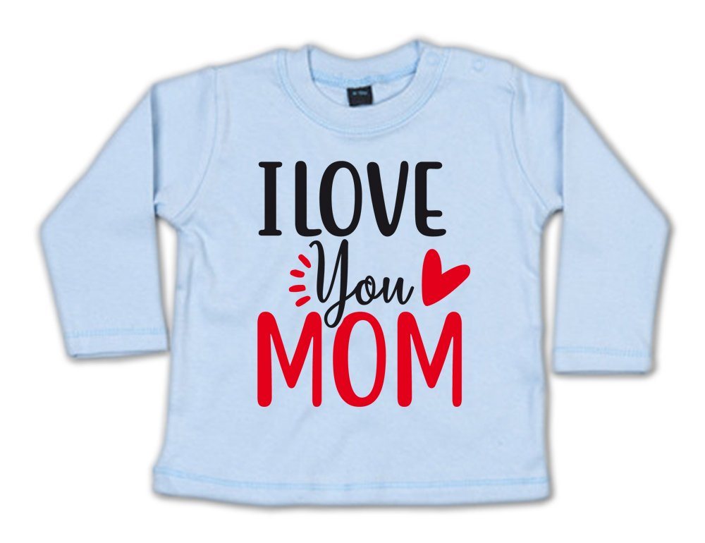 G-graphics Longsleeve I love you mom Baby Sweater, Baby Longsleeve T, mit Spruch / Sprüche, mit Print / Aufdruck, Geschenk zu jedem Anlass, Geschenk zum Muttertag von G-graphics