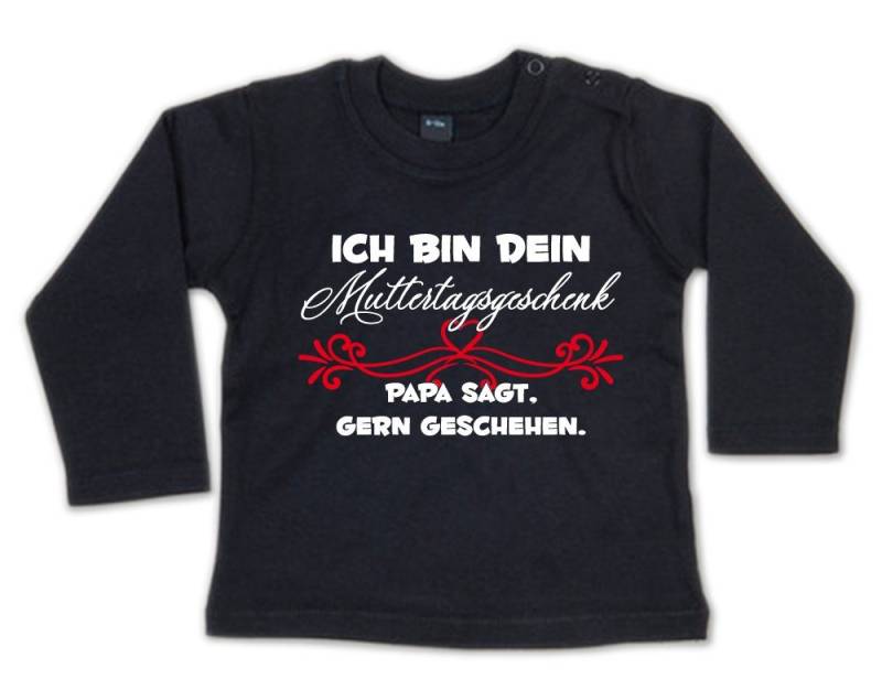 G-graphics Longsleeve Ich bin dein Muttertagsgeschenk – Papa sagt, gern geschehen. Baby Sweater, Baby Longsleeve T, mit Spruch / Sprüche, mit Print / Aufdruck, Geschenk zum Muttertag von G-graphics