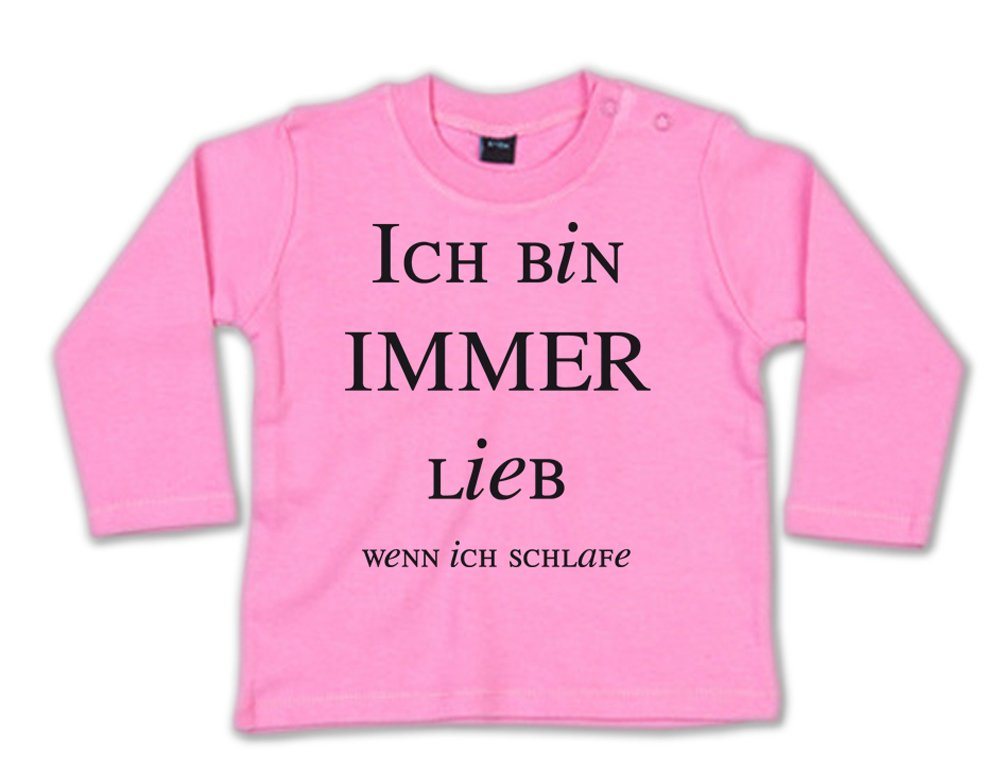 G-graphics Longsleeve Ich bin immer lieb – wenn ich schlafe Baby Sweater, Baby Longsleeve T, mit Spruch / Sprüche, mit Print / Aufdruck, Geschenk zu jedem Anlass von G-graphics