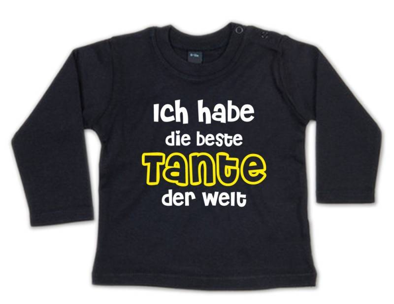 G-graphics Longsleeve Ich habe die beste Tante der Welt Baby Sweater / Longsleeve T mit Spruch für/von Tante & Onkel von G-graphics
