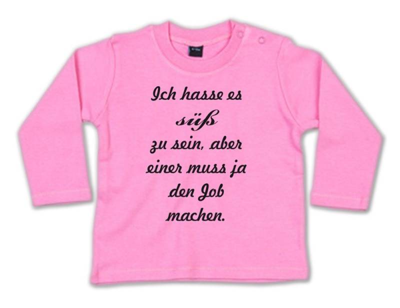 G-graphics Longsleeve Ich hasse es süß zu sein, aber einer muss ja den Job machen. Baby Sweater / Longsleeve T mit Spruch von G-graphics