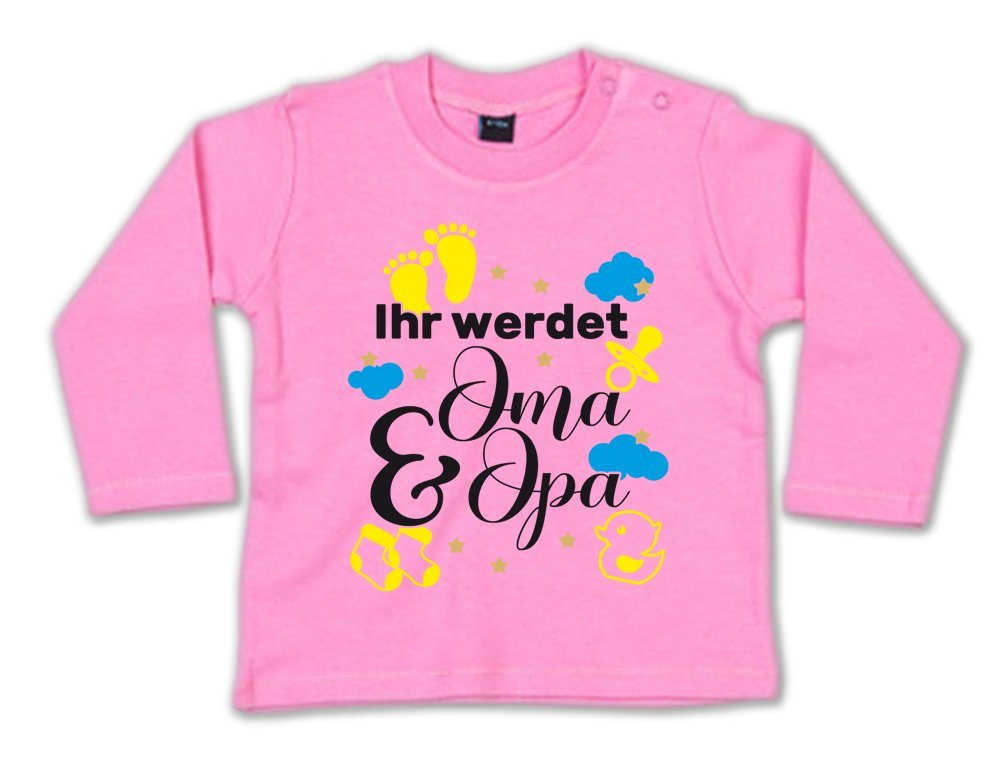 G-graphics Longsleeve Ihr werdet Oma & Opa Baby Sweater, Baby Longsleeve T, mit Spruch / Sprüche, mit Print / Aufdruck, Geschenk für die werdenden Großeltern von G-graphics