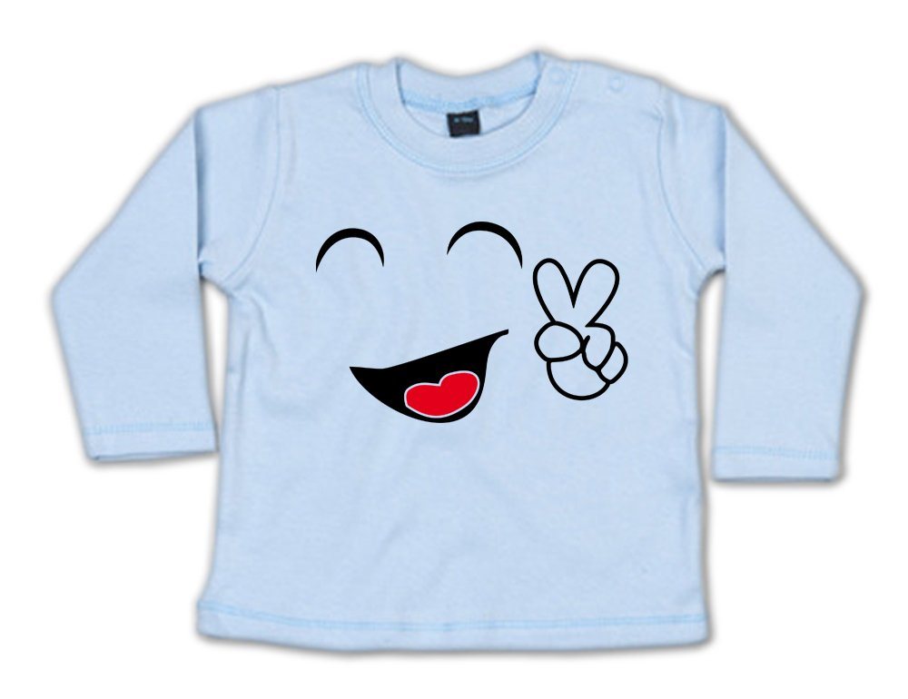G-graphics Longsleeve Lachender Smiley Baby Sweater / Longsleeve T mit Motiv / Aufdruck von G-graphics