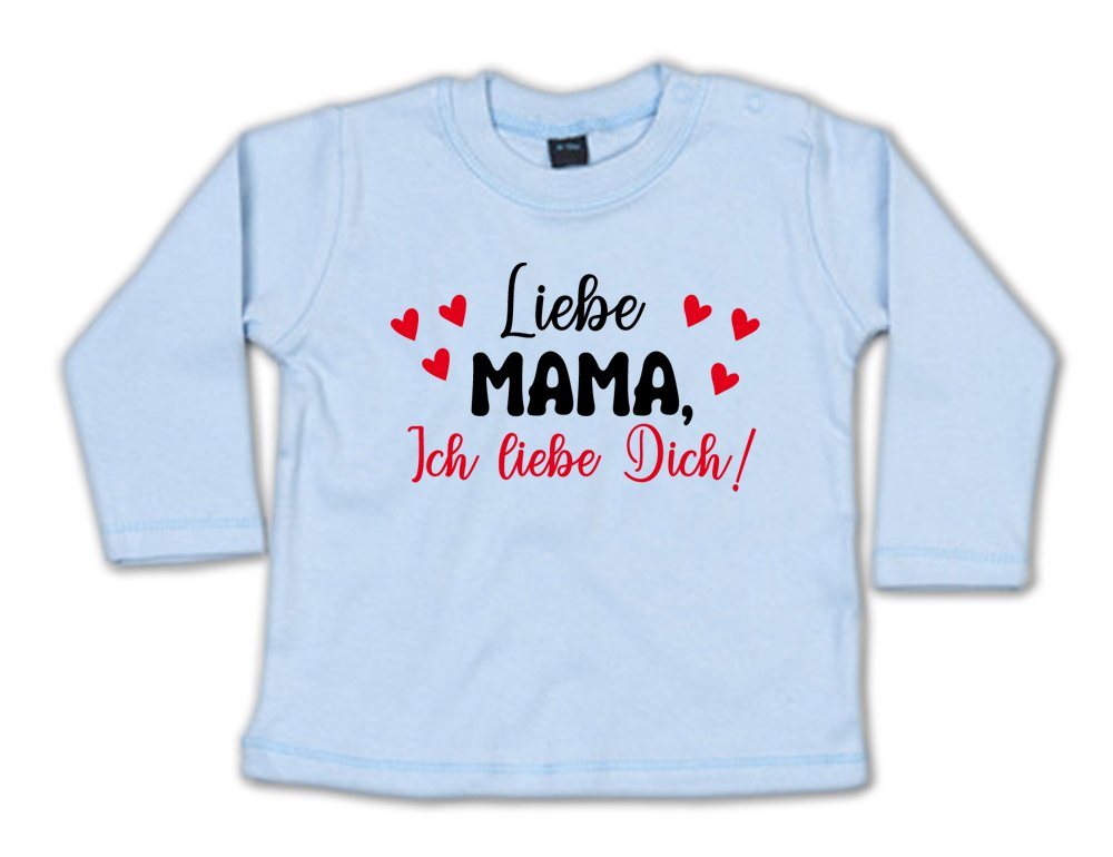 G-graphics Longsleeve Liebe Mama, Ich liebe Dich! Baby Sweater, Baby Longsleeve T, mit Spruch / Sprüche, mit Print / Aufdruck, Geschenk zu jedem Anlass, Geschenk zum Muttertag von G-graphics