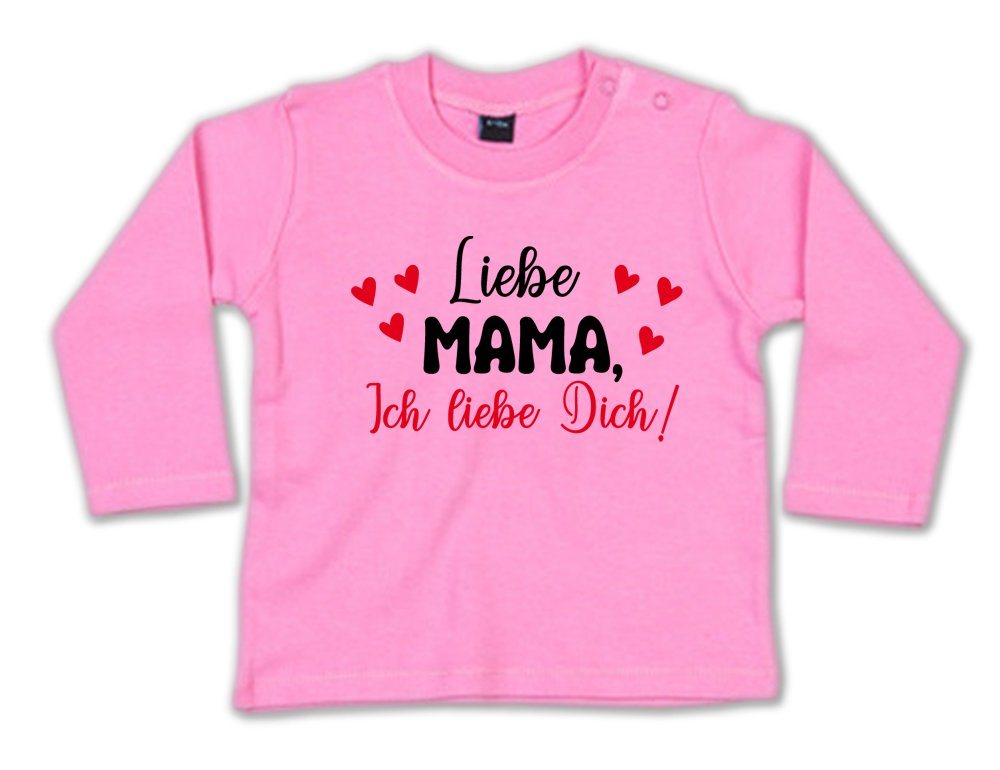 G-graphics Longsleeve Liebe Mama, Ich liebe Dich! Baby Sweater, Baby Longsleeve T, mit Spruch / Sprüche, mit Print / Aufdruck, Geschenk zu jedem Anlass, Geschenk zum Muttertag von G-graphics