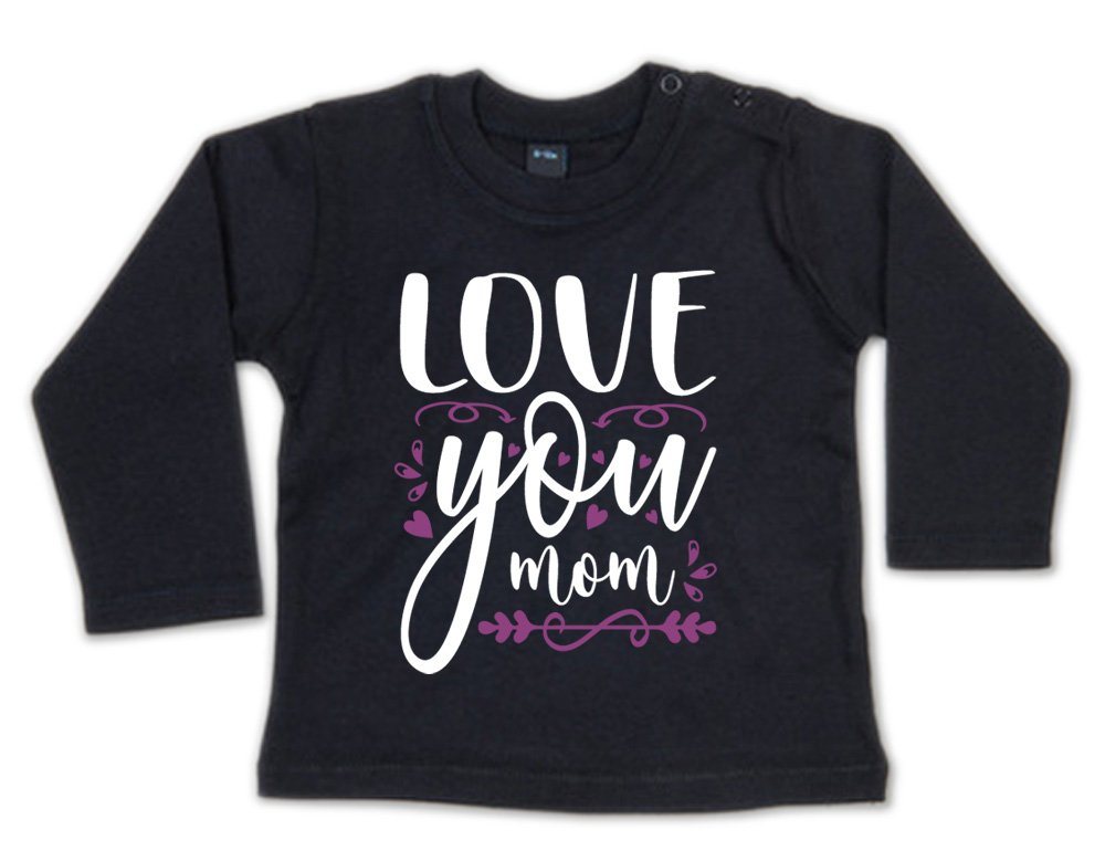 G-graphics Longsleeve Love you mom Baby Sweater, Baby Longsleeve T, mit Spruch / Sprüche, mit Print / Aufdruck, Geschenk zu jedem Anlass, Geschenk zum Muttertag von G-graphics