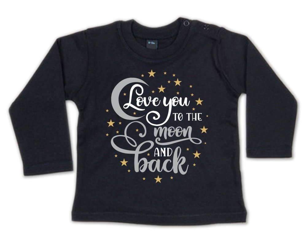 G-graphics Longsleeve Love you to the moon and back Baby Sweater, Baby Longsleeve T, mit Spruch / Sprüche, mit Print / Aufdruck, Geschenk zu jedem Anlass von G-graphics