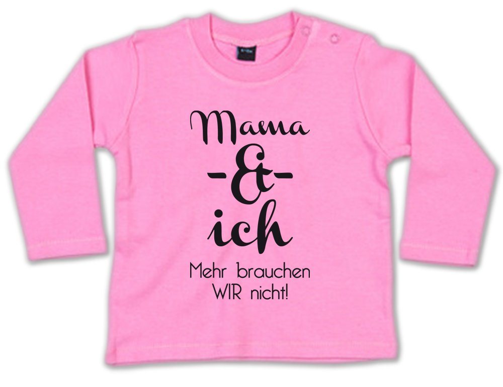 G-graphics Longsleeve Mama & Ich – Mehr brauchen wir nicht Baby Sweater, Baby Longsleeve T, mit Spruch / Sprüche, mit Print / Aufdruck, Geschenk zu jedem Anlass, Geschenk zum Muttertag von G-graphics