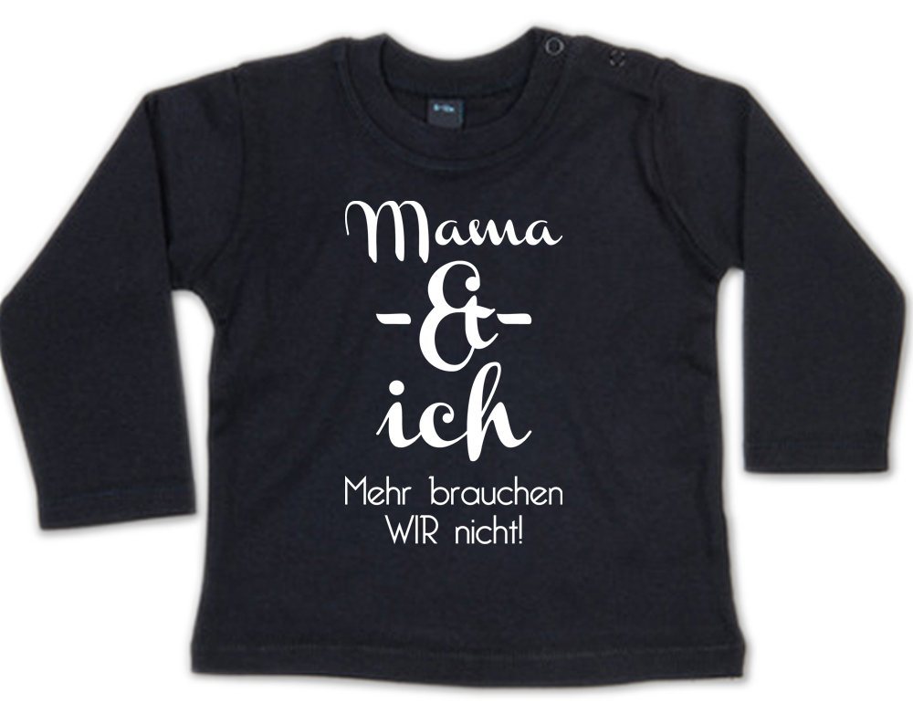 G-graphics Longsleeve Mama & Ich – Mehr brauchen wir nicht Baby Sweater / Longsleeve T mit Spruch zum Muttertag G-graphics Longsleeve Mama & Ich – Mehr brauchen wir nicht Baby Sweater / Longsleeve T mit Spruch zum Muttertag von G-graphics