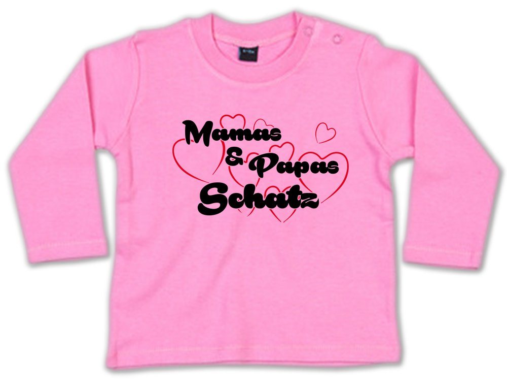 G-graphics Longsleeve Mamas & Papas Schatz Baby Sweater, Baby Longsleeve T, mit Spruch / Sprüche, mit Print / Aufdruck, Geschenk zu jedem Anlass von G-graphics