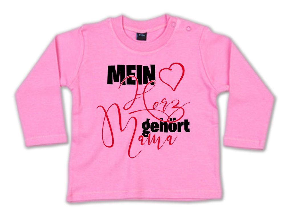 G-graphics Longsleeve Mein Herz gehört Mama Baby Sweater, Baby Longsleeve T, mit Spruch / Sprüche, mit Print / Aufdruck, Geschenk zu jedem Anlass, Geschenk zum Muttertag von G-graphics