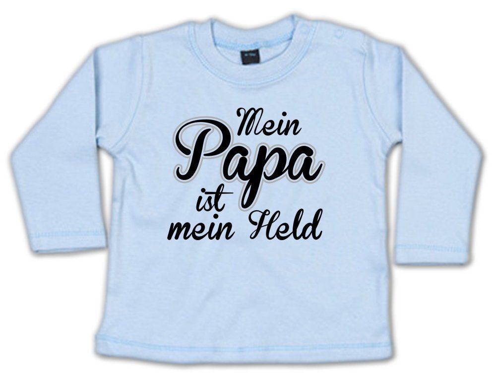 G-graphics Longsleeve Mein Papa ist mein Held Baby Sweater / Longsleeve T zum Vatertag G-graphics Longsleeve Mein Papa ist mein Held Baby Sweater / Longsleeve T zum Vatertag von G-graphics