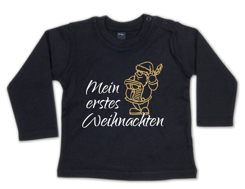 G-graphics Longsleeve Mein erstes Weihnachten – Nikolaus Baby Sweater, Baby Longsleeve T, mit Spruch / Sprüche, mit Print / Aufdruck, Geschenk zu Weihnachten von G-graphics