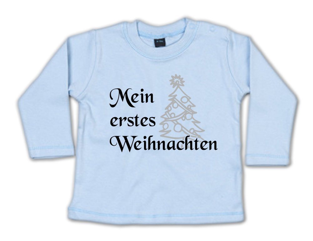 G-graphics Longsleeve Mein erstes Weihnachten – Tannenbaum Baby Sweater / Longsleeve T mit Spruch mit Weihnachtsmotiv von G-graphics
