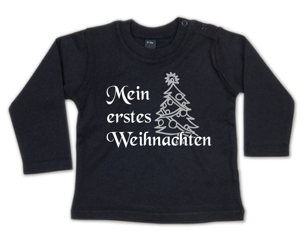 G-graphics Longsleeve Mein erstes Weihnachten – Tannenbaum Baby Sweater / Longsleeve T mit Spruch mit Weihnachtsmotiv von G-graphics