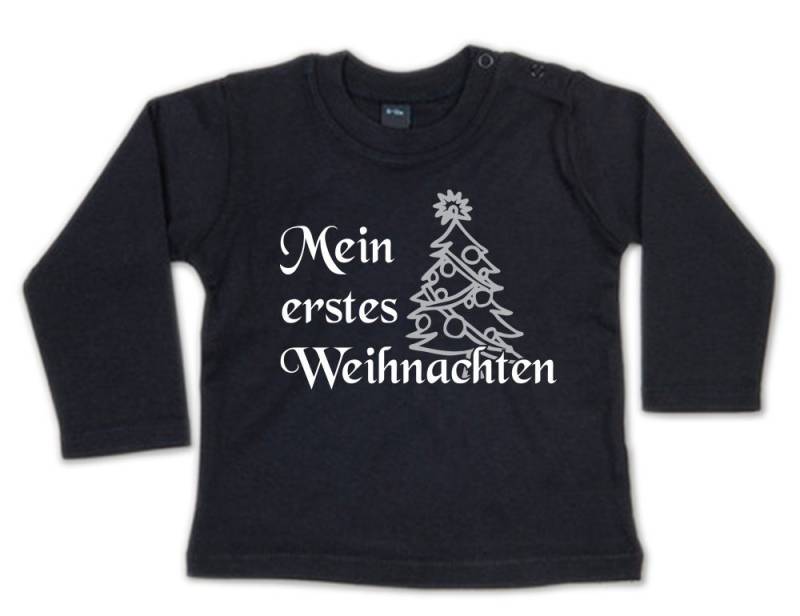G-graphics Longsleeve Mein erstes Weihnachten – Tannenbaum Baby Sweater / Longsleeve T mit Spruch mit Weihnachtsmotiv von G-graphics