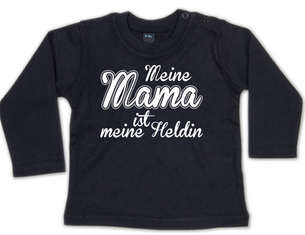 G-graphics Longsleeve Meine Mama ist meine Heldin Baby Sweater / Longsleeve T mit Spruch zum Muttertag G-graphics Longsleeve Meine Mama ist meine Heldin Baby Sweater / Longsleeve T mit Spruch zum Muttertag von G-graphics