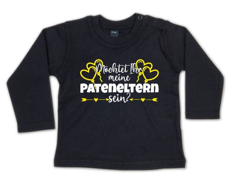 G-graphics Longsleeve Möchtet Ihr meine Pateneltern sein? Baby Sweater / Longsleeve T mit Spruch für/von Tante & Onkel von G-graphics