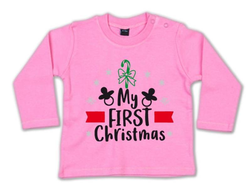 G-graphics Longsleeve My first Christmas Baby Sweater, Baby Longsleeve T, mit Spruch / Sprüche, mit Print / Aufdruck, Geschenk zu Weihnachten von G-graphics