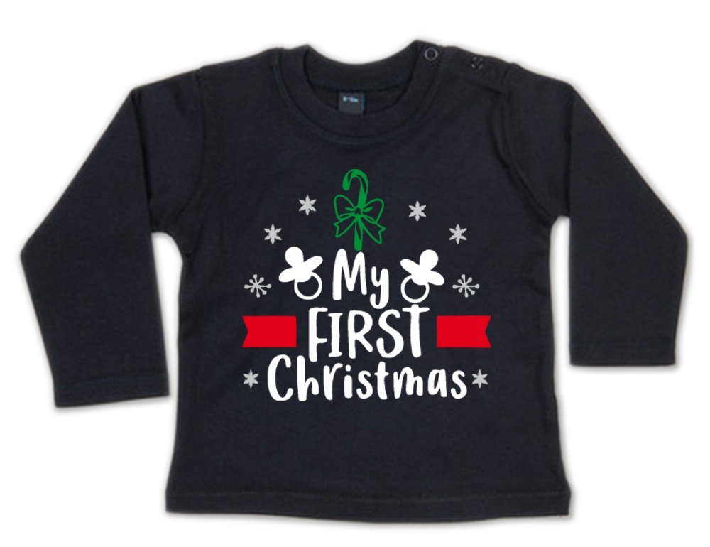 G-graphics Longsleeve My first Christmas Baby Sweater, Baby Longsleeve T, mit Spruch / Sprüche, mit Print / Aufdruck, Geschenk zu Weihnachten von G-graphics