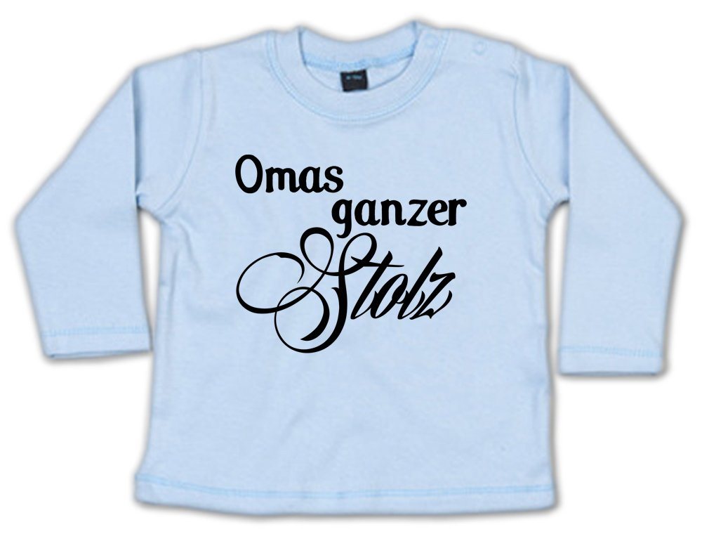 G-graphics Longsleeve Omas ganzer Stolz Baby Sweater, Baby Longsleeve T, mit Spruch / Sprüche, mit Print / Aufdruck, Geschenk zu jedem Anlass von G-graphics