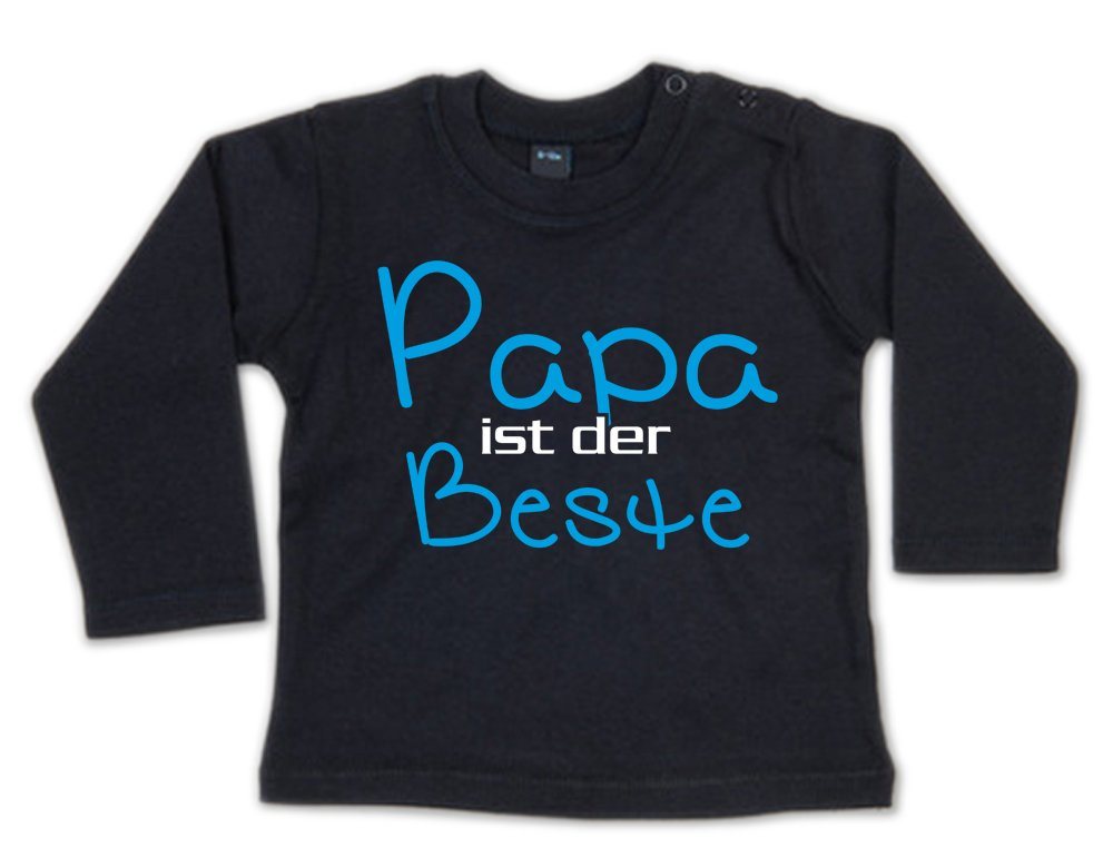 G-graphics Longsleeve Papa ist der Beste Baby Sweater, Baby Longsleeve T, mit Spruch / Sprüche, mit Print / Aufdruck, Geschenk zu jedem Anlass von G-graphics