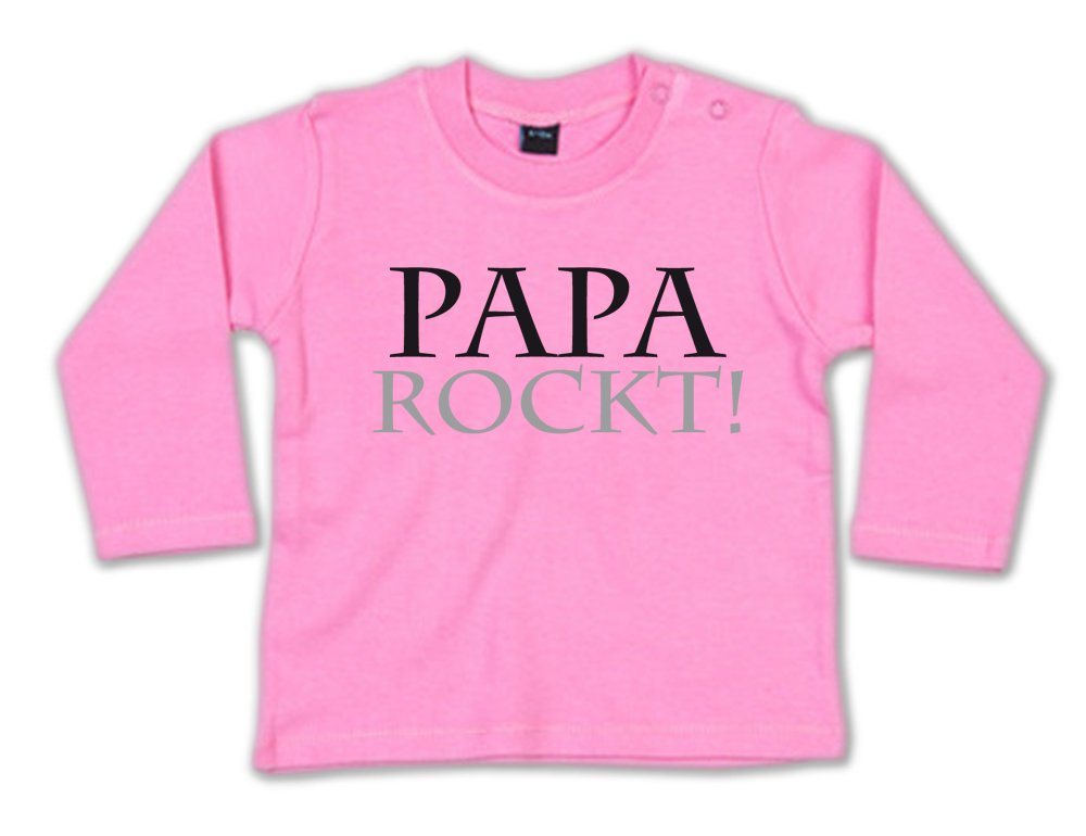 G-graphics Longsleeve Papa rockt! Baby Sweater, Baby Longsleeve T, mit Spruch / Sprüche, Geschenk zur Geburt / Babyparty von G-graphics