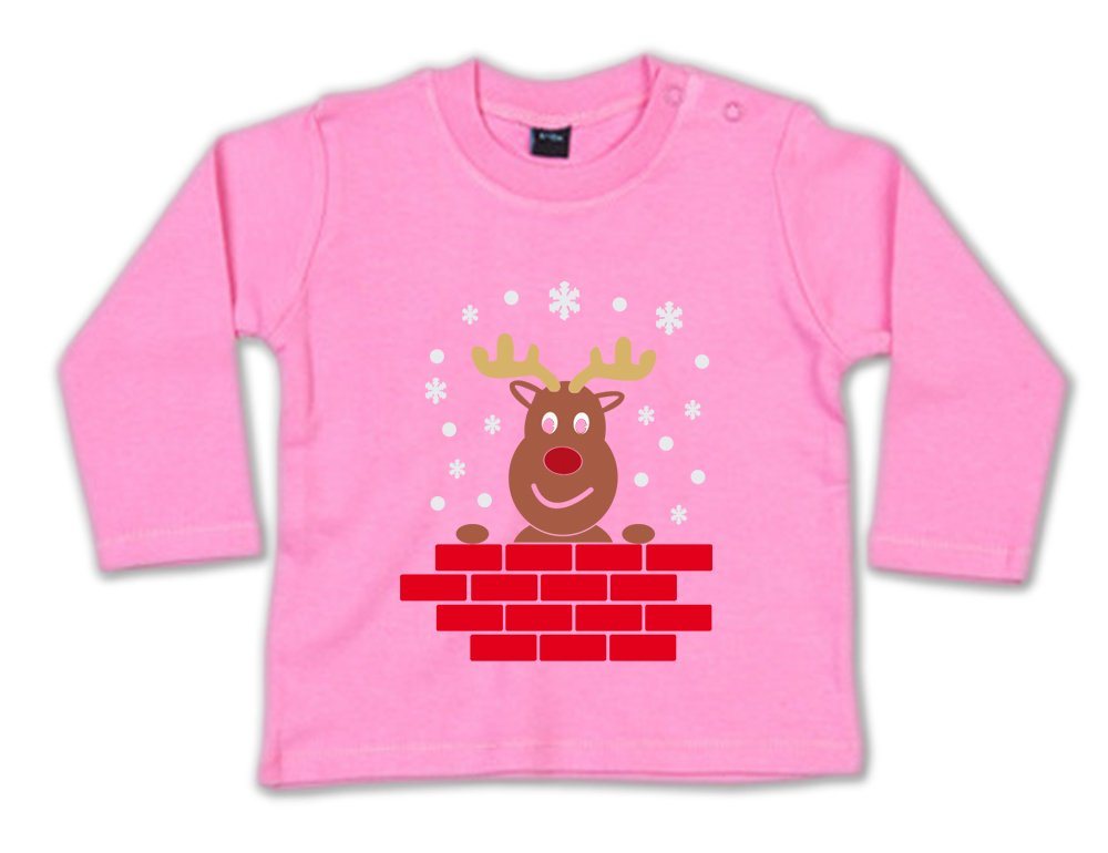 G-graphics Longsleeve Rudolph das Rentier Baby Sweater / Longsleeve T mit Weihnachtsmotiv von G-graphics