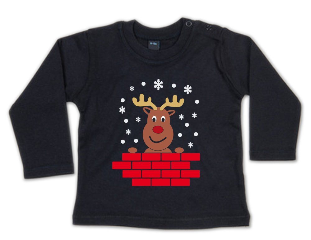 G-graphics Longsleeve Rudolph das Rentier Baby Sweater / Longsleeve T mit Weihnachtsmotiv von G-graphics