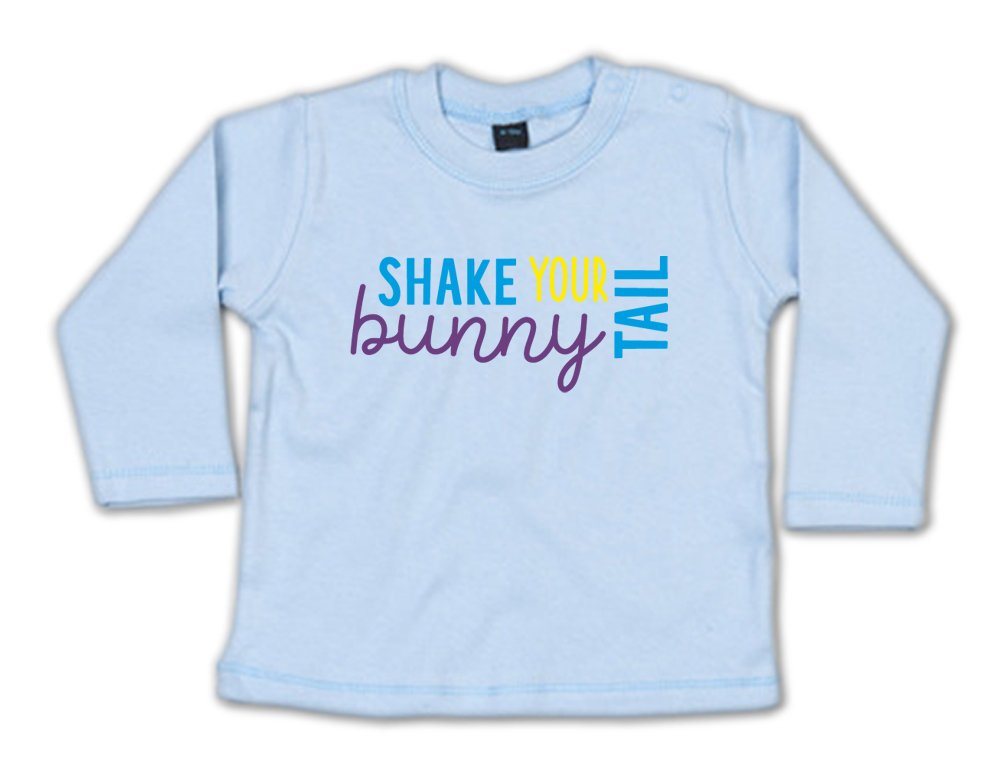 G-graphics Longsleeve Shake your bunny tail Baby Sweater / Longsleeve T mit Spruch zu Ostern von G-graphics