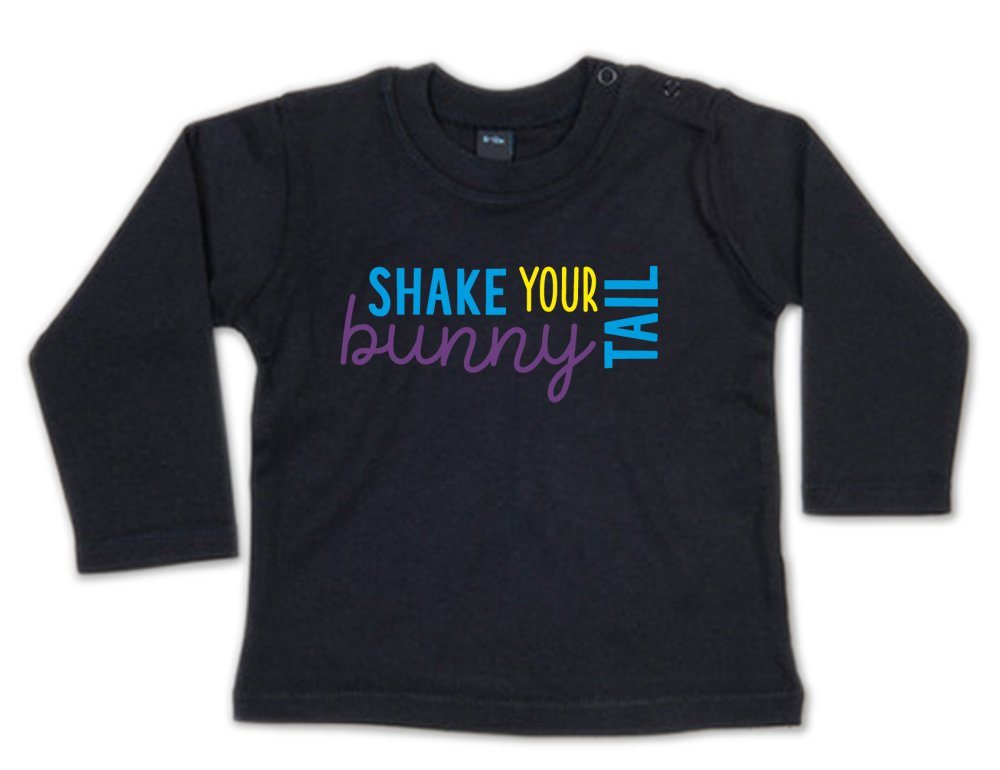 G-graphics Longsleeve Shake your bunny tail Baby Sweater / Longsleeve T mit Spruch zu Ostern von G-graphics