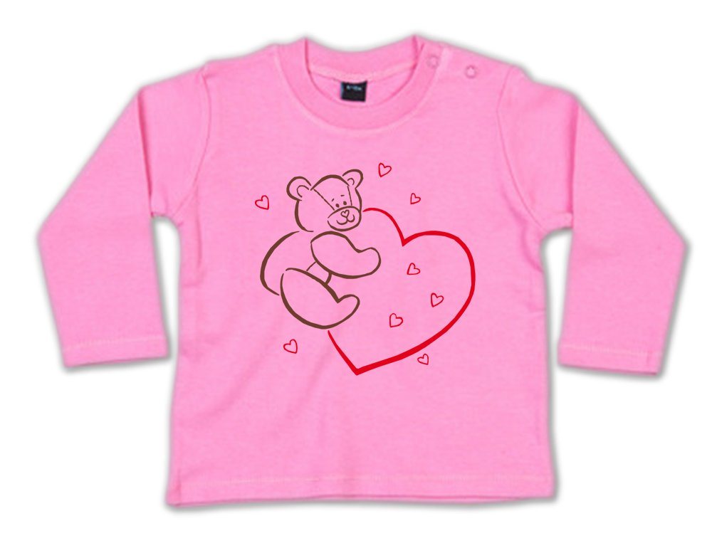 G-graphics Longsleeve Teddy mit Herz Baby Sweater / Longsleeve T als Geschenk von G-graphics