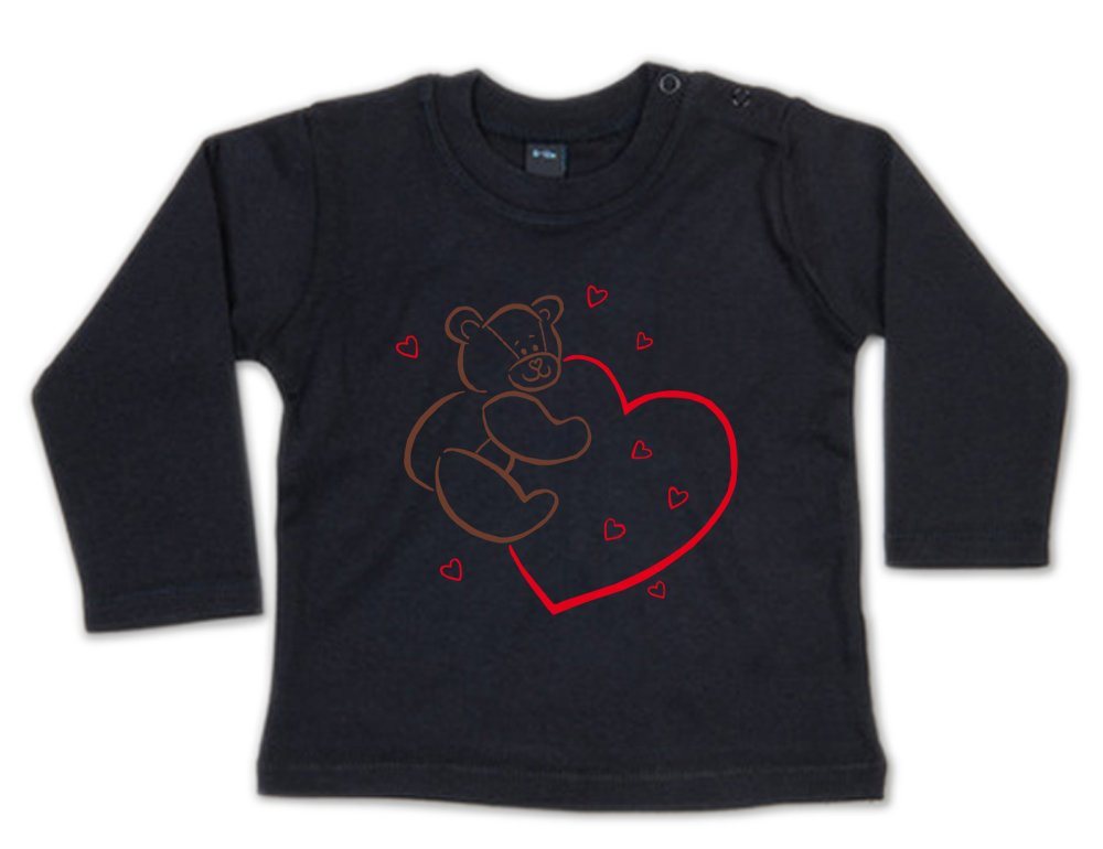 G-graphics Longsleeve Teddy mit Herz Baby Sweater / Longsleeve T als Geschenk von G-graphics