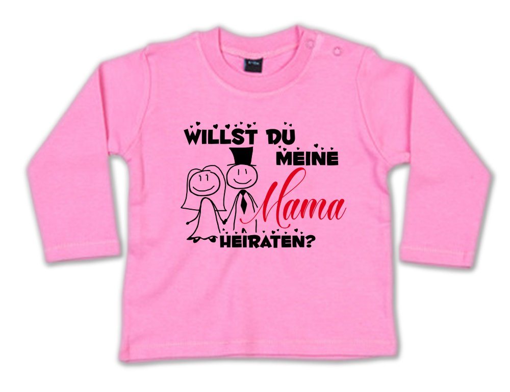 G-graphics Longsleeve Willst Du meine Mama heiraten? Baby Sweater, Baby Longsleeve T, mit Spruch / Sprüche, mit Print / Aufdruck, Überraschung als Heiratsantrag von G-graphics