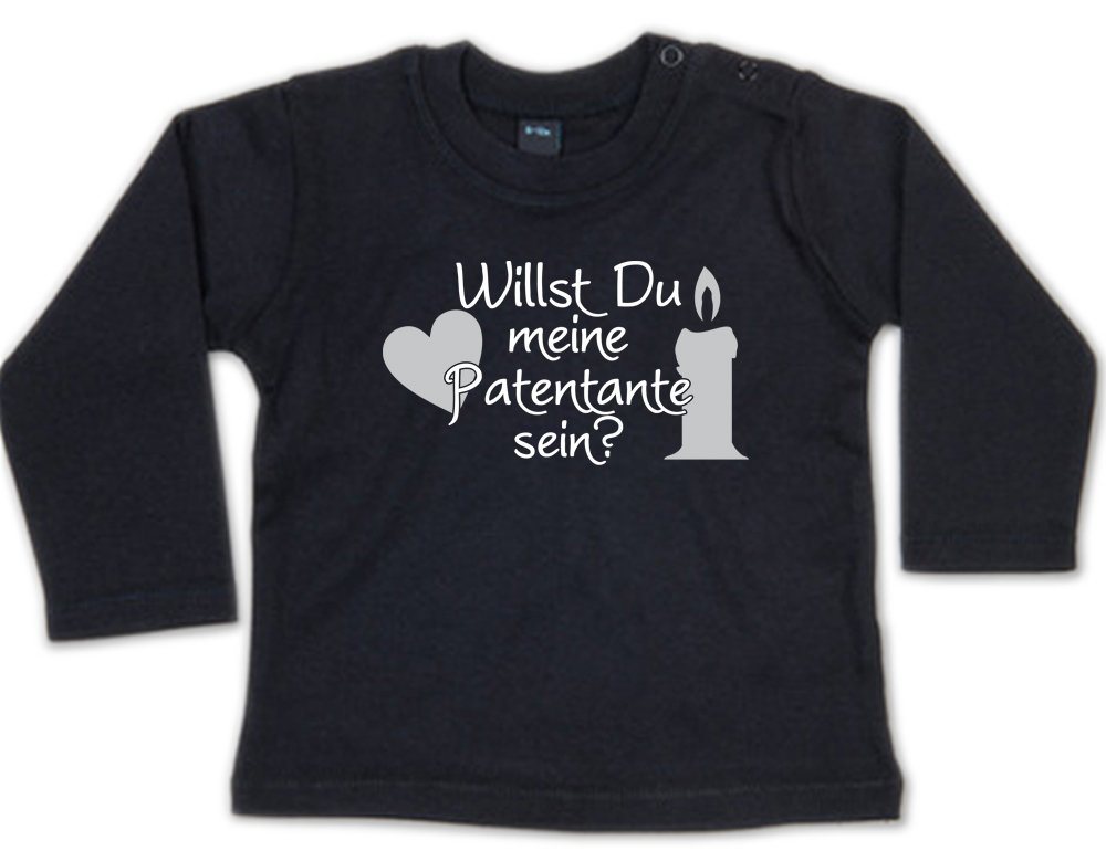 G-graphics Longsleeve Willst Du meine Patentante sein? Baby Sweater, Baby Longsleeve T, mit Spruch / Sprüche, mit Print / Aufdruck, Geschenk zu jedem Anlass von G-graphics