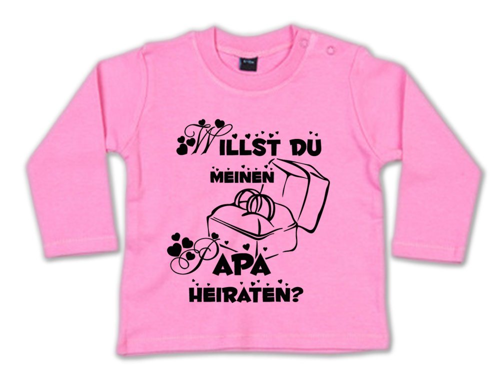G-graphics Longsleeve Willst Du meinen Papa heiraten? Baby Sweater / Longsleeve T mit Spruch als Heiratsantrag G-graphics Longsleeve Willst Du meinen Papa heiraten? Baby Sweater / Longsleeve T mit Spruch als Heiratsantrag von G-graphics