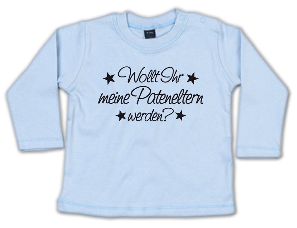G-graphics Longsleeve Wollt Ihr meine Pateneltern sein? Baby Sweater / Longsleeve T als Geschenk für/von Tante & Onkel G-graphics Longsleeve Wollt Ihr meine Pateneltern sein? Baby Sweater / Longsleeve T als Geschenk für/von Tante & Onkel von G-graphics