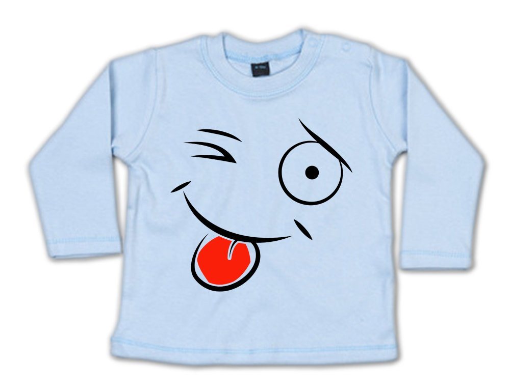 G-graphics Longsleeve Zwinkersmiley Baby Sweater, Baby Longsleeve T, mit Print / Aufdruck, Geschenk zu jedem Anlass von G-graphics